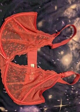 Hot Pink CHANGE Lace Unlined Bra - 34 H